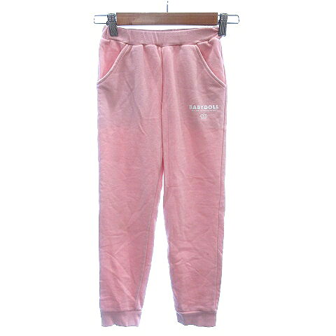 【中古】ベビードール BABYDOLL パンツ スウェット ジャージ プリント 130cm ピンク /AU ●RY キッズ 【ベクトル 古着】 260406