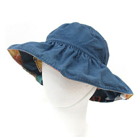 【中古】ノーブランド 帽子 バケットハット 花柄 紺 ネイビー /MN ●RY キッズ 【ベ...