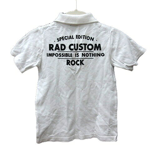 ブランド古着の買取販売ベクトルの【中古】ラッドカスタム RAD CUSTOM ポロシャツ プリント 半袖 120 白 ホワイト /MN ●RY キッズ 【ベクトル 古着】 260406｜アングル2