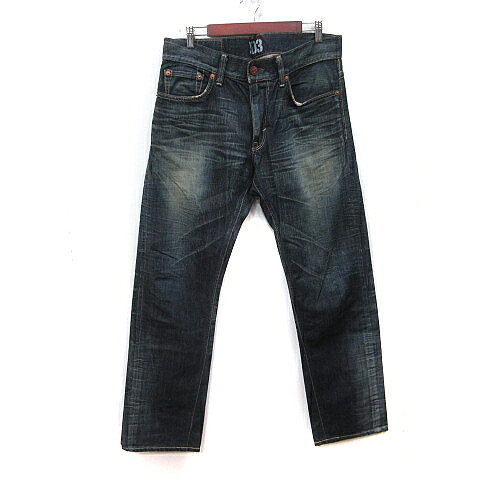 【中古】エドウィン EDWIN パンツ デニム ジーンズ ダメージ加工 34 紺 ネイビー /YI メンズ 【ベクトル 古着】 260409