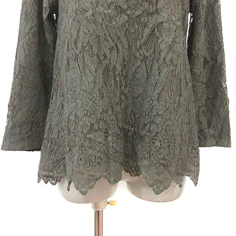 【中古】ミラオーウェン Mila Owen ブラウス 総レース 長袖 F カーキ /MS レディース 【ベクトル 古着】 260415 auc-vector-20874034 ブランド古着の買取販売ベクトル サンプル画像3
