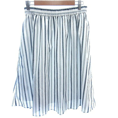 【中古】ロペピクニック ROPE Picnic フレアスカート ミモレ ロング ストライプ 38 M 白 ホワイト /AU レディース 【ベクトル 古着】 260412 auc-vector-20875086 ブランド古着の買取販売ベクトル サンプル画像2