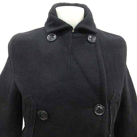 【中古】ブロードゥリー&コー Broderie&Co ナノユニバース ピーコート Pコート 総裏地 ウール 38 M 黒 ブラック /YK レディース 【ベクトル 古着】 260414 auc-vector-20873635 ブランド古着の買取販売ベクトル サンプル画像2