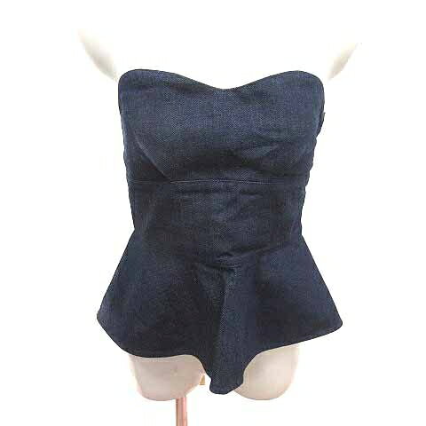【中古】バルコニーアンドベッド Balcony and Bed Denim ベアトップ デニム ペプラム F インディゴ /YK レディース 【ベクトル 古着】 260420