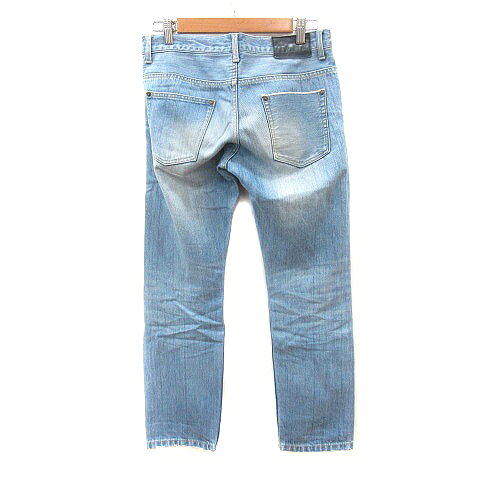 【中古】スローブ イエナ SLOBE IENA デニムパンツ ジーンズ テーパード ウォッシュ加工 38 M 水色 ライトブルー /MN レディース 【ベクトル 古着】 260428