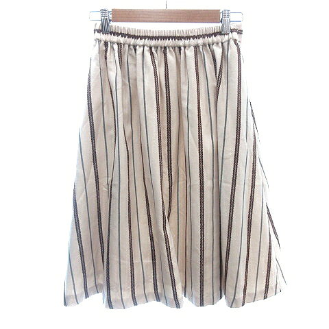 【中古】ロペピクニック ROPE Picnic フレアスカートミモレ ロング ストライプ 38 M ベージュ /AU レディース 【ベクトル 古着】 260511 auc-vector-20988450 ブランド古着の買取販売ベクトル サンプル画像2