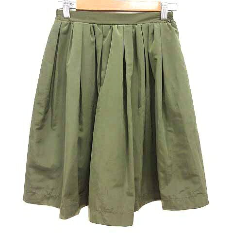 【中古】N.Natural Beauty Basic N.ナチュラルビューティーベーシック フレアスカート ひざ丈 M 緑 グリーン /YK レディース 【ベクトル 古着】 260513