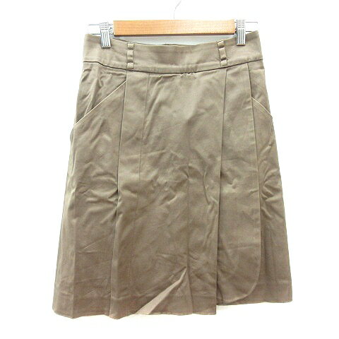 乐天商城 - 【中古】ダブルスタンダードクロージング ダブスタ DOUBLE STANDARD CLOTHING プリーツスカート ひざ丈 38 M ベージュ /MN レディース 【ベクトル 古着】 260514