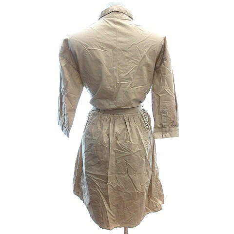 【中古】ロペピクニック ROPE Picnic シャツワンピース ひざ丈 七分袖 ウエストマーク 38 M ベージュ /AU レディース 【ベクトル 古着】 260731 auc-vector-21162656 ブランド古着の買取販売ベクトル サンプル画像2