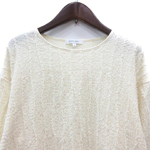 【中古】グローバルワーク GLOBAL WORK カットソー クルーネック 刺繍 長袖 M 黄色 イエロー /MN レディース 【ベクトル 古着】 260608 auc-vector-21023506 ブランド古着の買取販売ベクトル サンプル画像3