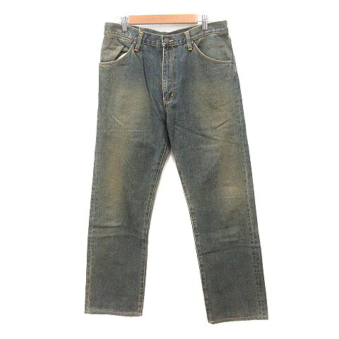 [Used] Wrangler Denim Pants Jeans Tapered Used Wash Size 34 L Navy /MN Men's [Vector Used Clothing] 260611