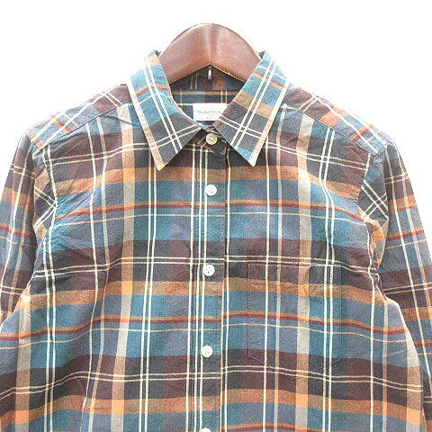 【中古】グローバルワーク GLOBAL WORK シャツ チェック 長袖 M 茶 ブラウン 青 ブルー /MN レディース 【ベクトル 古着】 260611 auc-vector-21059897 ブランド古着の買取販売ベクトル サンプル画像3