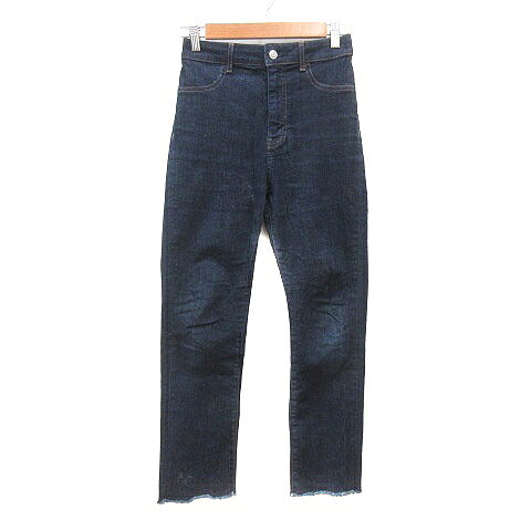 [Used] GLOBAL WORK EiiS Denim Pants Jeans Skinny Cut-off Size S Navy /MN Women's [Vector Used Clothing] 260611