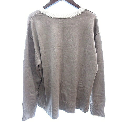 【中古】グローバルワーク GLOBAL WORK ニット セーター パイピング 長袖 M モカ 茶 ブラウン /AU レディース 【ベクトル 古着】 260622 auc-vector-21081678 ブランド古着の買取販売ベクトル サンプル画像2