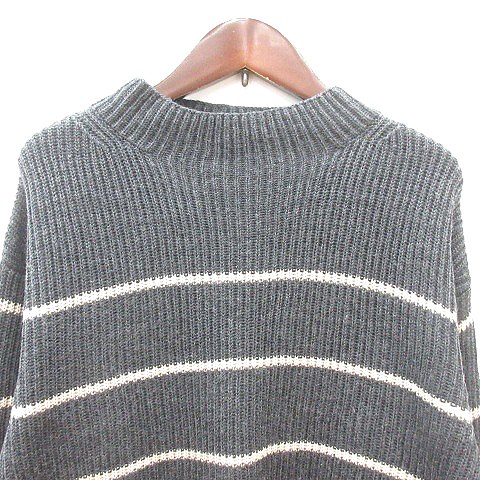 【中古】23区 オンワード樫山 ニット セーター ボーダー 長袖 ウール 38 M グレー /MN レディース 【ベクトル 古着】 260619 auc-vector-21060243 ブランド古着の買取販売ベクトル サンプル画像3