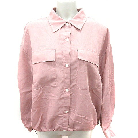 【中古】グローバルワーク GLOBAL WORK シャツ ブラウス 長袖 麻混 リネン混 L ダークピンク /RT レディース 【ベクトル 古着】 260710 auc-vector-21121598 ブランド古着の買取販売ベクトル パッケージ画像