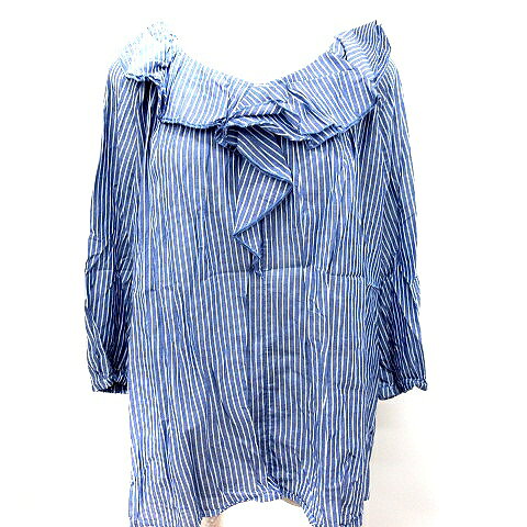 【中古】ロペピクニック ROPE Picnic シャツ ブラウス 長袖 ストライプ 38 青 ブルー /RT レディース 【ベクトル 古着】 260710 auc-vector-21121582 ブランド古着の買取販売ベクトル パッケージ画像