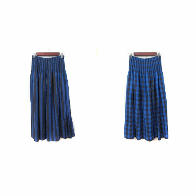 【中古】シンプリシテェ SIMPLICITE リバーシブル フレアスカート ロング シャーリング ギンガムチェック 麻混 リネン混 青 ブルー 黒 ブラック /YI レディース 【ベクトル 古着】 260713ブランドシンプリシテェ SIMPLICITE表記サイズサイズ表記なし(実寸サイズをご覧ください)実寸サイズウエスト：約58〜cm　ヒップ：約106cm　スカート丈：約83cm　　素材レーヨン 49％ ポリエステル 44％ 麻 6％ ポリウレタン 1％ 裏側 レーヨン 49％ ポリエステル 44％ 麻 6％ ポリウレタン 1％色ブルー ブラック状態使用感が少なく、かなり状態の良い商品です。※あくまでも中古品ですので掲載写真や記載内容をご確認いただき、ご理解の上ご購入ください。商品のお問い合わせの回答を休止しております。＊各商品ページの商品詳細等をご確認の上ご購入ください。【中古】シンプリシテェ SIMPLICITE リバーシブル フレアスカート ロング シャーリング ギンガムチェック 麻混 リネン混 青 ブルー 黒 ブラック /YI レディース 【ベクトル 古着】 260713状態ランク　”A”詳細については、下記および「状態ランクについて」ページをご覧ください。未使用・新品の商品ほぼ新品同様の商品使用感が少なく、かなり状態の良い商品使用感はあるが、傷や汚れの少ない商品使用感の他、傷や汚れが見られる商品かなり大きな傷みがある難あり商品※S〜CランクはUSED品となりますので、使用感をご理解の上でご入札下さい。状態ランクについてinformationブランドシンプリシテェ SIMPLICITE表記サイズサイズ表記なし(実寸サイズをご覧ください)実寸サイズウエスト：約58〜cm　ヒップ：約106cm　スカート丈：約83cm　　素材レーヨン 49％ ポリエステル 44％ 麻 6％ ポリウレタン 1％ 裏側 レーヨン 49％ ポリエステル 44％ 麻 6％ ポリウレタン 1％色ブルー ブラック状態使用感が少なく、かなり状態の良い商品です。※あくまでも中古品ですので掲載写真や記載内容をご確認いただき、ご理解の上ご購入ください。商品のお問い合わせの回答を休止しております。＊各商品ページの商品詳細等をご確認の上ご購入ください。本商品は一点物です他サイトや店舗にて販売している商品です。多少のお時間差にて欠品になることもございます。予めご了承頂ますようお願い致します。ベクトル・サイズガイドはこちらこの商品と同じブランドの商品を見る