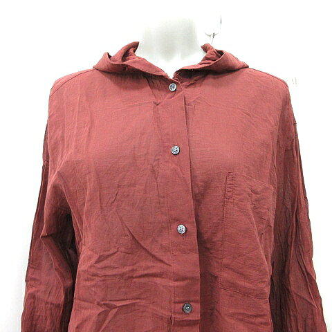 【中古】ロペピクニック ROPE Picnic シャツ ブラウス フード 長袖 F 赤茶 /YI レディース 【ベクトル 古着】 260721 auc-vector-21163002 ブランド古着の買取販売ベクトル サンプル画像2