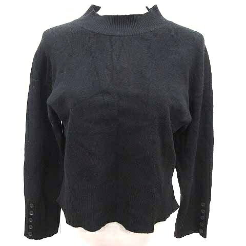 【中古】グローバルワーク GLOBAL WORK ニット カットソー 長袖 M 黒 ブラック /YK レディース 【ベクトル 古着】 260724