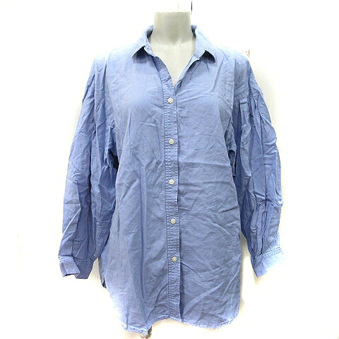 【中古】グローバルワーク GLOBAL WORK シャツ ブラウス スキッパーカラー 長袖 麻混 リネン混 L 水色 /YI レディース 【ベクトル 古着】 260725 auc-vector-21142864 ブランド古着の買取販売ベクトル パッケージ画像
