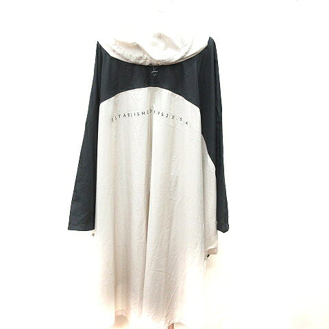 【中古】ロペピクニック ROPE Picnic by KELTY レインポンチョ 長袖 フード付 ハーフジップ 38 ベージュ 黒 ブラック /RT レディース 【ベクトル 古着】 260728 auc-vector-21162250 ブランド古着の買取販売ベクトル サンプル画像2