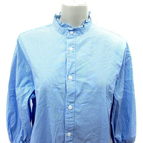 【中古】ロペピクニック ROPE Picnic シャツ ブラウス 長袖 ストライプ 38 青 ブルー 白 ホワイト /RT レディース 【ベクトル 古着】 260807 auc-vector-21200982 ブランド古着の買取販売ベクトル サンプル画像3