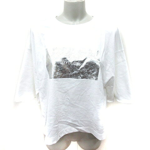 【中古】グローバルワーク GLOBAL WORK Tシャツ カットソー Uネック 五分袖 S 白 ホワイト /RT レディース 【ベクトル 古着】 260810 auc-vector-21200174 ブランド古着の買取販売ベクトル パッケージ画像