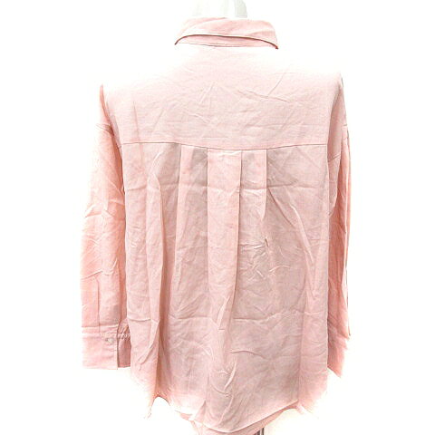 【中古】グローバルワーク GLOBAL WORK シャツ ブラウス 長袖 麻混 リネン混 S ピンク /RT レディース 【ベクトル 古着】 260810 auc-vector-21200188 ブランド古着の買取販売ベクトル サンプル画像2