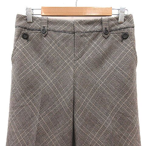 【中古】23区 オンワード樫山 パンツ ウール グレンチェック ラメ ロールアップ 七分丈 40 ベージュ 茶 ブラウン /MS レディース 【ベクトル 古着】 260808 auc-vector-21201031 ブランド古着の買取販売ベクトル サンプル画像2