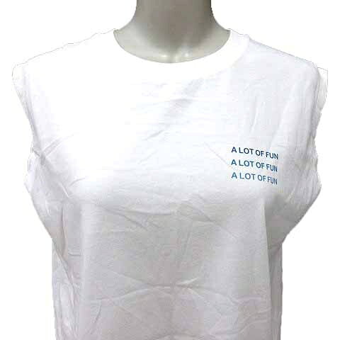【中古】グローバルワーク GLOBAL WORK EiiS Tシャツ カットソー クルーネック プリント フレンチスリーブ S 白 ホワイト /YK レディース 【ベクトル 古着】 260816 auc-vector-21201316 ブランド古着の買取販売ベクトル サンプル画像2