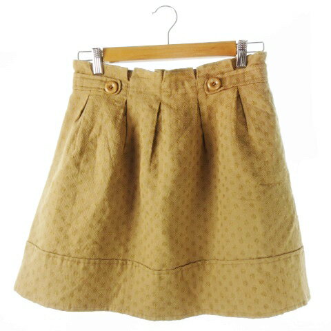 【中古】ジルスチュアート JILL STUART スカート 台形 ミニ ツイード ウール混 ドット 