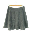 【中古】ナチュラルビューティーベーシック NATURAL BEAUTY BASIC スカート サーキュラー フレア ミニ ウール L グレー /AH2 レディース 【ベクトル 古着】 241007