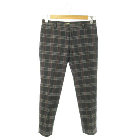 【中古】デプレ DES PRES トゥモローランド パンツ スラックス テーパード アンクル ウール チェック 小さいサイズ 00 グレー /AO17 レディース 【ベクトル 古着】 241001