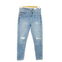 【中古】ベイフロー BAYFLOW DENIM パンツ デニム ジーンズ テーパード ダメージ加工 小さいサイズ 23 青 ブルー /AO21 ☆ レディース 【ベクトル 古着】 231214