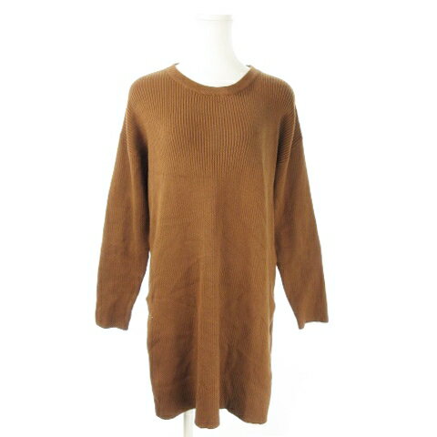 【中古】アズールバイマウジー AZUL by moussy ワンピース ニット リブ ミニ 長袖 サイドスリット もっちり M 茶 ブラウン /AO8 レディース 【ベクトル 古着】 241002 【中古】アズールバイマウジー AZUL by moussy ワンピース ニット リブ ミニ 長袖 サイドスリット もっちり M 茶 ブラウン /AO8 レディース 【ベクトル 古着】 241002
