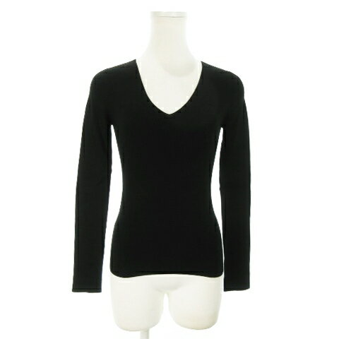 【中古】ブラック バイ マウジー BLACK by moussy ニット セーター リブ Vネック 長袖 絹混 シルク混 もっちり 細身 1 黒 ブラック /AO17 レディース 【ベクトル 古着】 241002 【中古】ブラック バイ マウジー BLACK by moussy ニット セーター リブ Vネック 長袖 絹混 シルク混 もっちり 細身 1 黒 ブラック /AO17 レディース 【ベクトル 古着】 241002