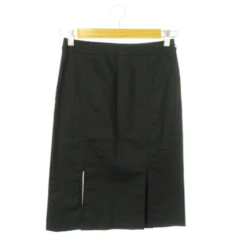 【中古】プロポーション ボディドレッシング PROPORTION BODY DRESSING スカート タイト ひざ丈 ストレッチ 前後スリット シンプル 3 黒 ブラック /AO19 レディース 【ベクトル 古着】 240729