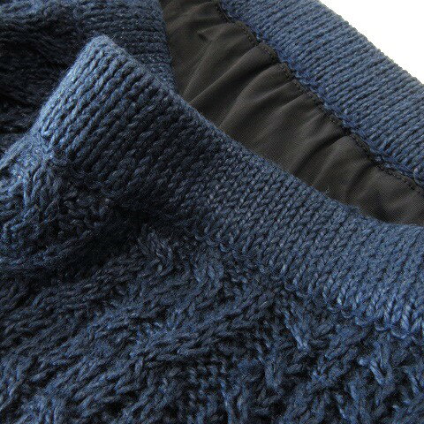 ブランド古着の買取販売ベクトルの【中古】ケーティー キヨコ タカセ K.T KIYOKO TAKASE LINO スカート リネン ニット タイト ナロー ペンシル ミモレ ロング ストレッチ ケーブル編み ツヤ感 しっとり 11 青 ブルー /CK17 レディース 【ベクトル 古着】 241029｜アングル3