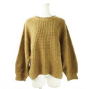 【中古】セレクトモカ SELECT MOCA ニット セーター ラウンドネック 長袖 ボリュームスリーブ ワッフル編み ざっくり M 茶 ブラウン /CK12 レディース 【ベクトル 古着】 241128