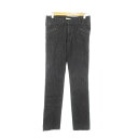 【中古】トラサルディ TRUSSARDI パンツ デニム ジーンズ スリム スキニー 立体縫製 アーチウエスト 38 ダークグレー /AH8 レディース 【ベク...