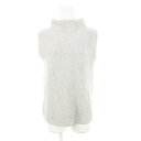 【中古】ルクールブラン le.coeur blanc ベスト ニット プルオーバー ボトルネック ハイネック ウール混 ミックスカラー 38 グレー /AH10...