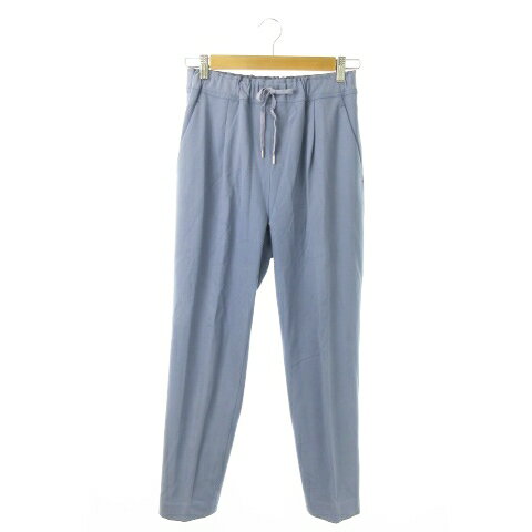 【中古】ストロベリーフィールズ STRAWBERRY-FIELDS パンツ イージー スラックス テーパード ストレッチ タック ドロスト くすみ 2 青 ブルー /AO7 レディース 【ベクトル 古着】 241119
