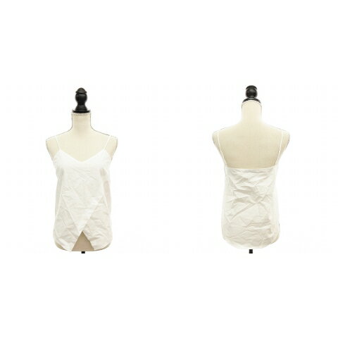 【中古】デレクラム DEREK LAM カットソー 長袖 Vネック ストライプ ウール 2 紺 白 /HH レディース 【ベクトル 古着】 191203 ベクトルプレミアム店