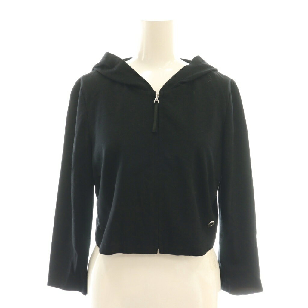 【中古】ミスジェイ MISS J パーカー クロップド ジップアップ 38 ブラック /DF ■GY57 レディース 【ベクトル 古着】 251118