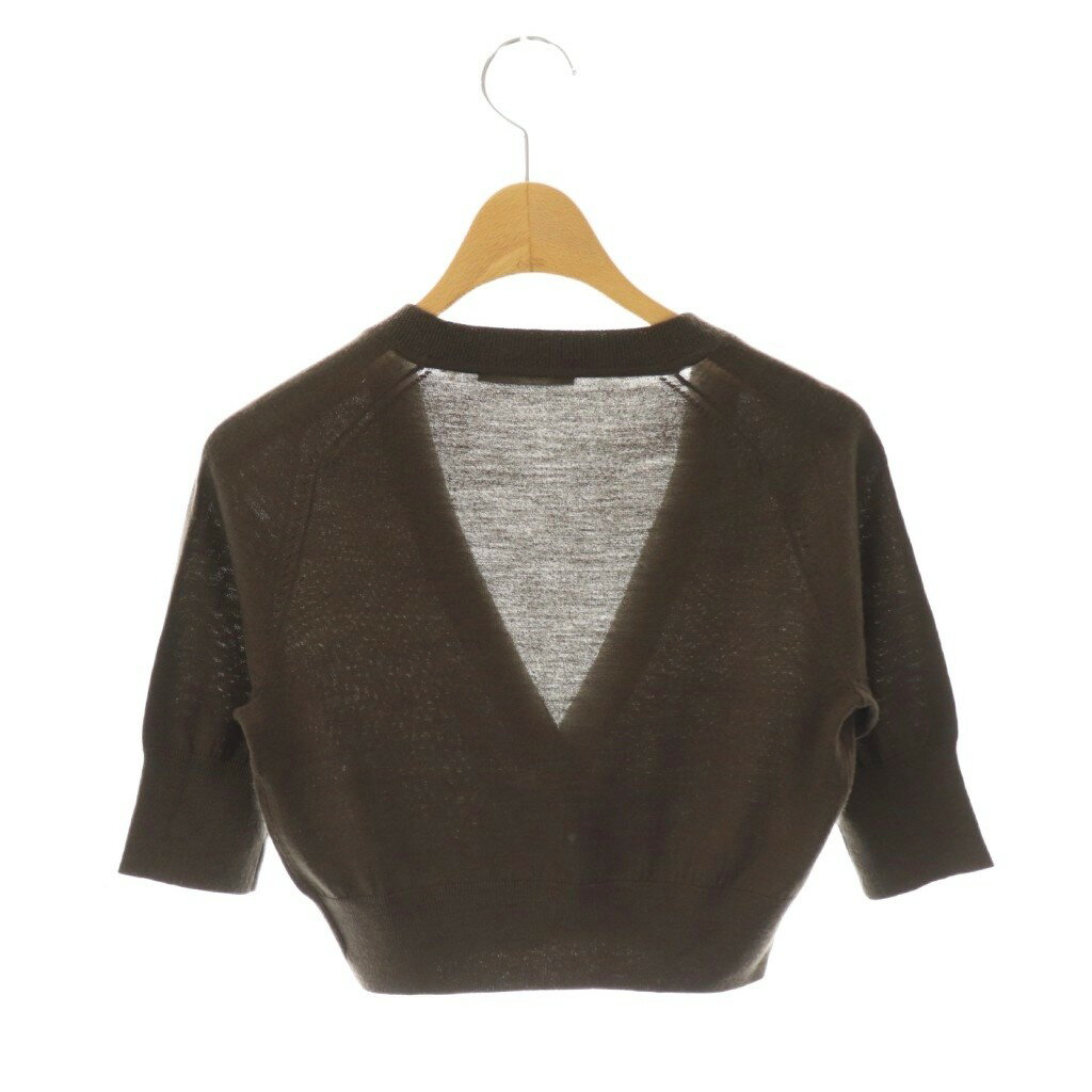 【中古】エリータハリ ELEI TAHARI カーディガン ニット ダークブラウン /ES ■GY57 レディース 【ベクトル 古着】 251117