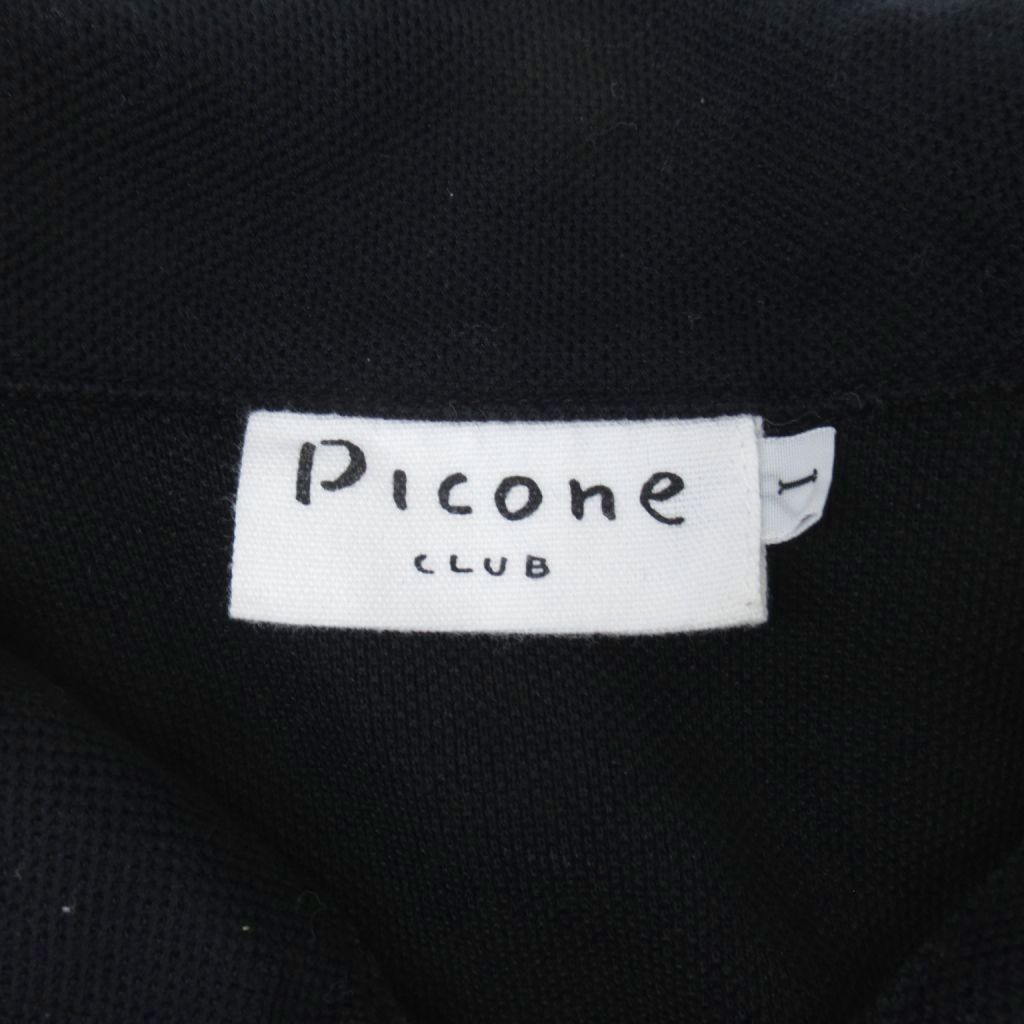 【中古】ピッコーネ PICONE ポロシャツ 長袖 プリント 1 紺 ネイビー /SM21 ■GY61 レディース 【ベクトル 古着】 251218