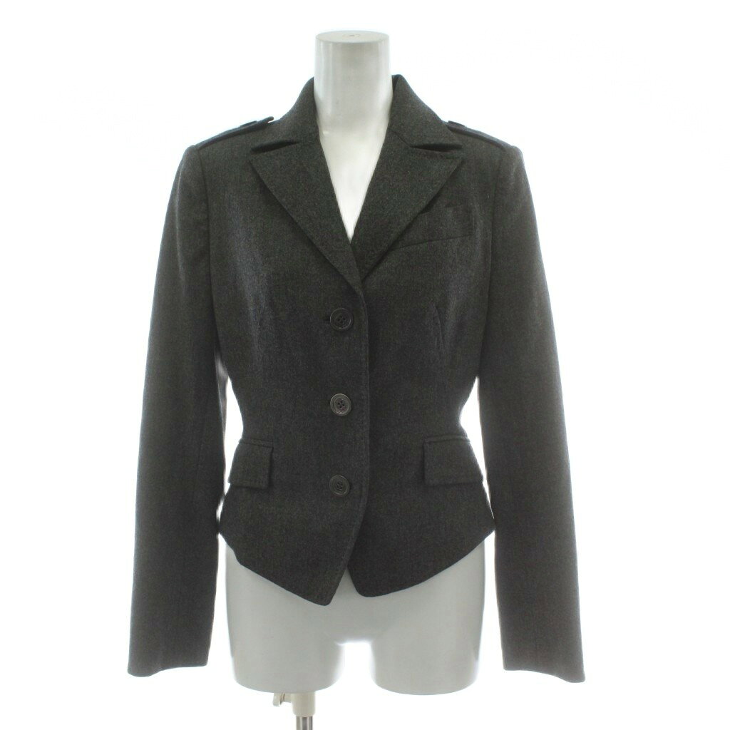【中古】ボディドレッシングデラックス BODY DRESSING Deluxe セットアップ ウール ジャケット7 スカート9 グレー テーラードカラー 長袖 レースアップ /PP ■GY60 レディース 【ベクトル 古着】 251224 auc-vector-20636745 ブランド古着の買取販売ベクトル サンプル画像2
