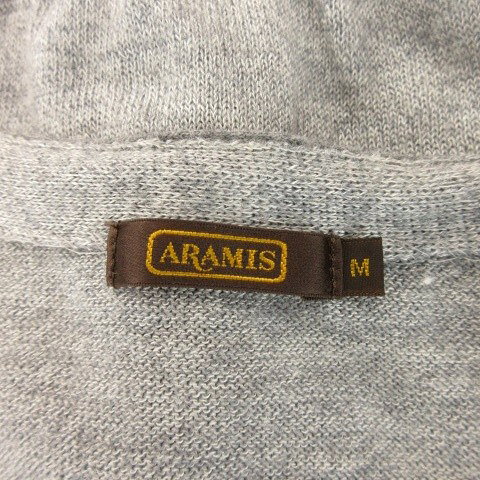 【中古】アラミス ARAMIS ベスト ウール リネン混 麻 M グレー Vネック ノースリーブ 前開きボタン /AH35 ■GY61 メンズ 【ベクトル 古着】 260109