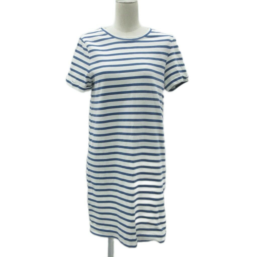 【中古】アーペーセー A.P.C. ワンピース ひざ丈 M 青 ブルー ボーダー柄 半袖 /SM35 ■GY61 レディース 【ベクトル 古着】 260110 auc-vector-20660852 ブランド古着の買取販売ベクトル パッケージ画像